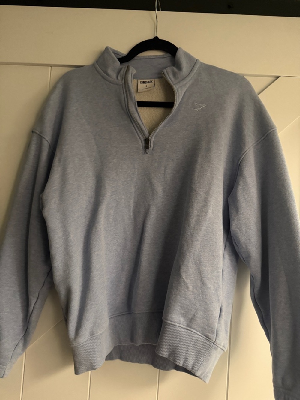 Gymshark Men's Quarter-Zip Sweatshirt - Pale Blue